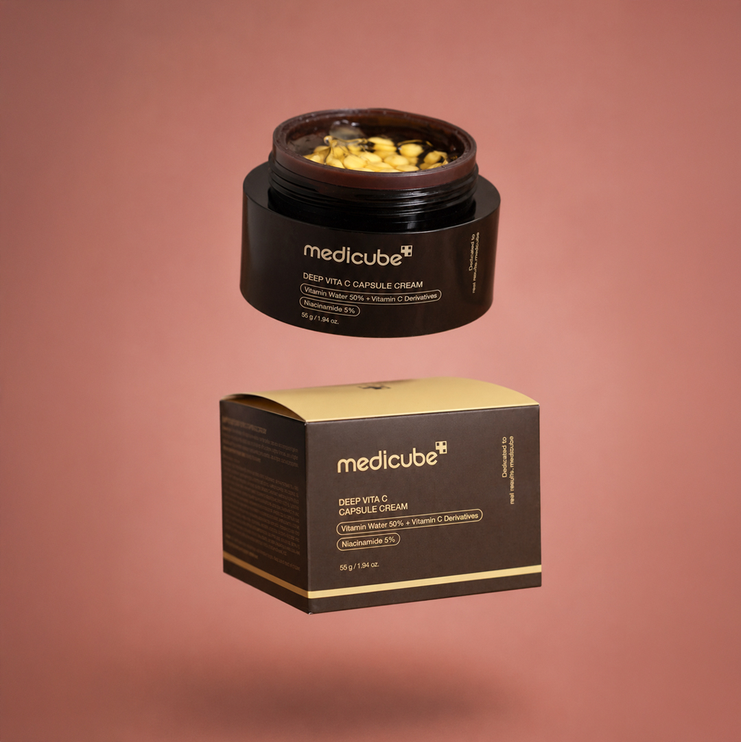 MEDICUBE - Deep Vita C Capsule Cream (55 ml) | Crema para iluminar y unificar tono - Imagen 2