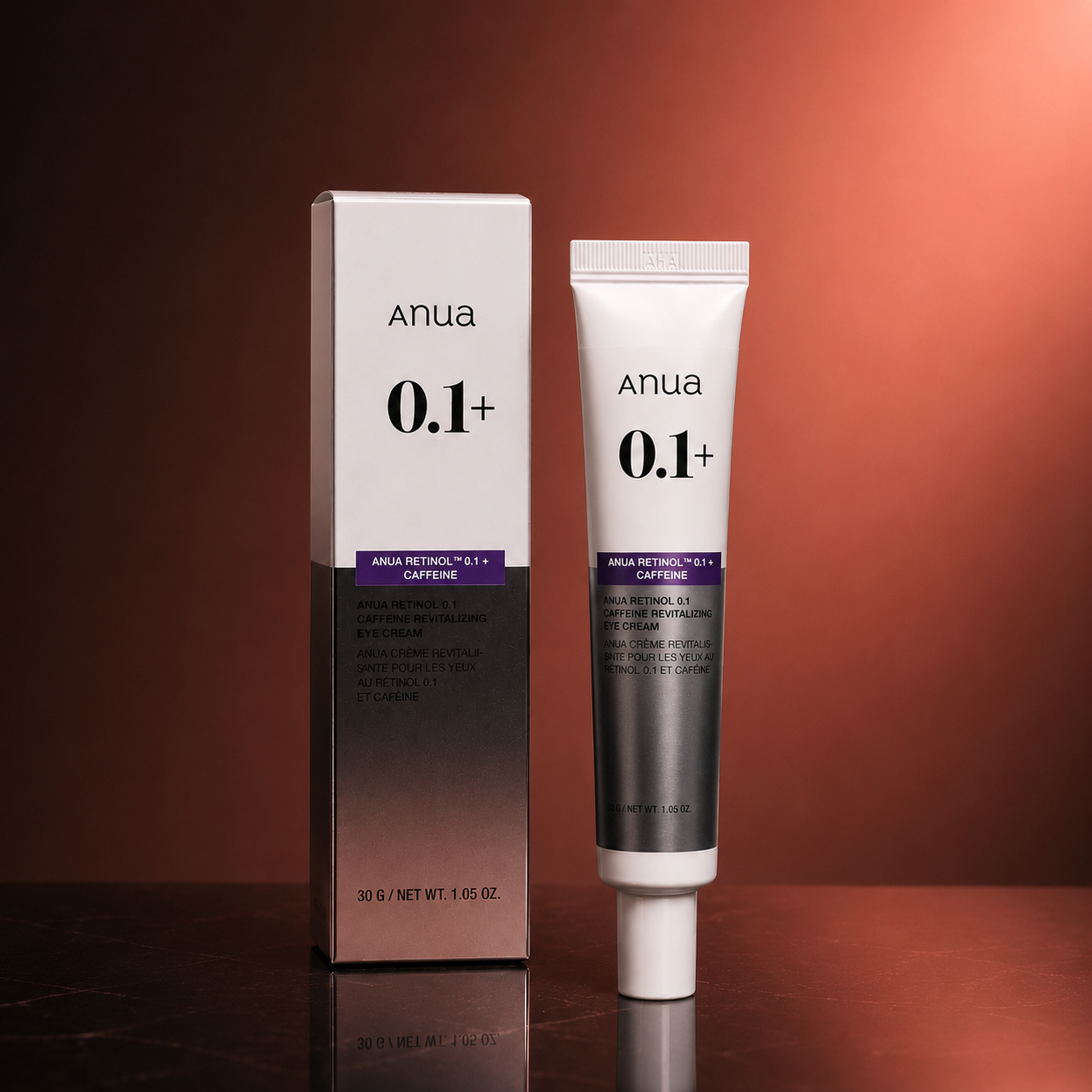 ANUA Retinol 0.1 Caffeine Revitalizing Eye Cream 30gr - Contorno de Ojos con Retinol y Cafeina que suaviza Lineas Finas