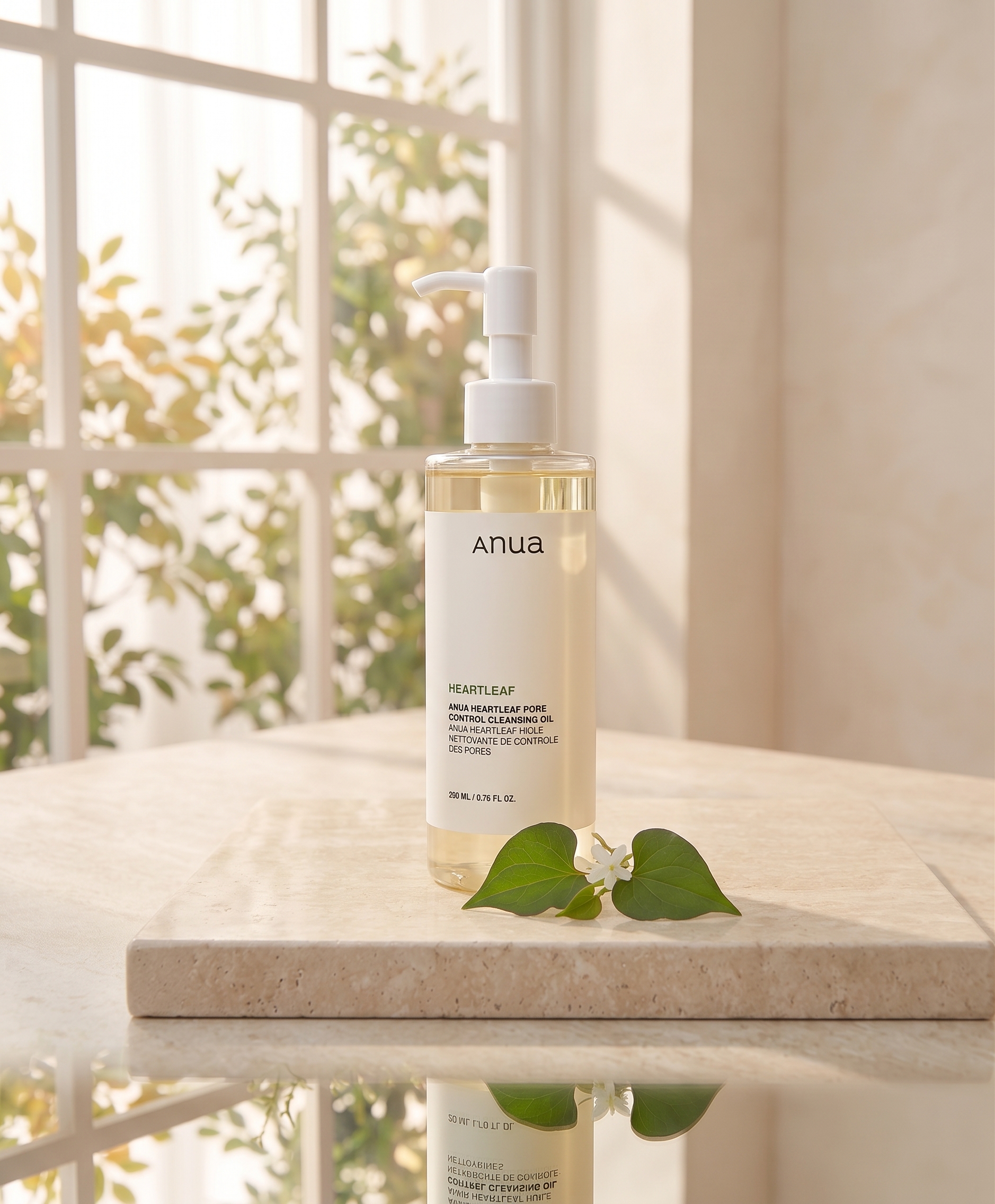 Revoluciona el primer paso de tu doble limpieza con el galardonado Anua Heartleaf Pore Control Cleansing Oil. Este aceite limpiador ligero y no comedogénico está formulado especialmente para eliminar de forma eficaz el maquillaje persistente, los restos de protector solar, el exceso de sebo y las impurezas acumuladas en los poros sin obstruirlos ni dejar sensación grasa.  Enriquecido con extracto de Houttuynia Cordata (Heartleaf) y una mezcla balanceada de aceites vegetales naturales (Jojoba, Macadamia, Oliva, Girasol y Semilla de Uva), ayuda a disolver puntos negros y espinillas mientras calma, equilibra e hidrata la piel irritada