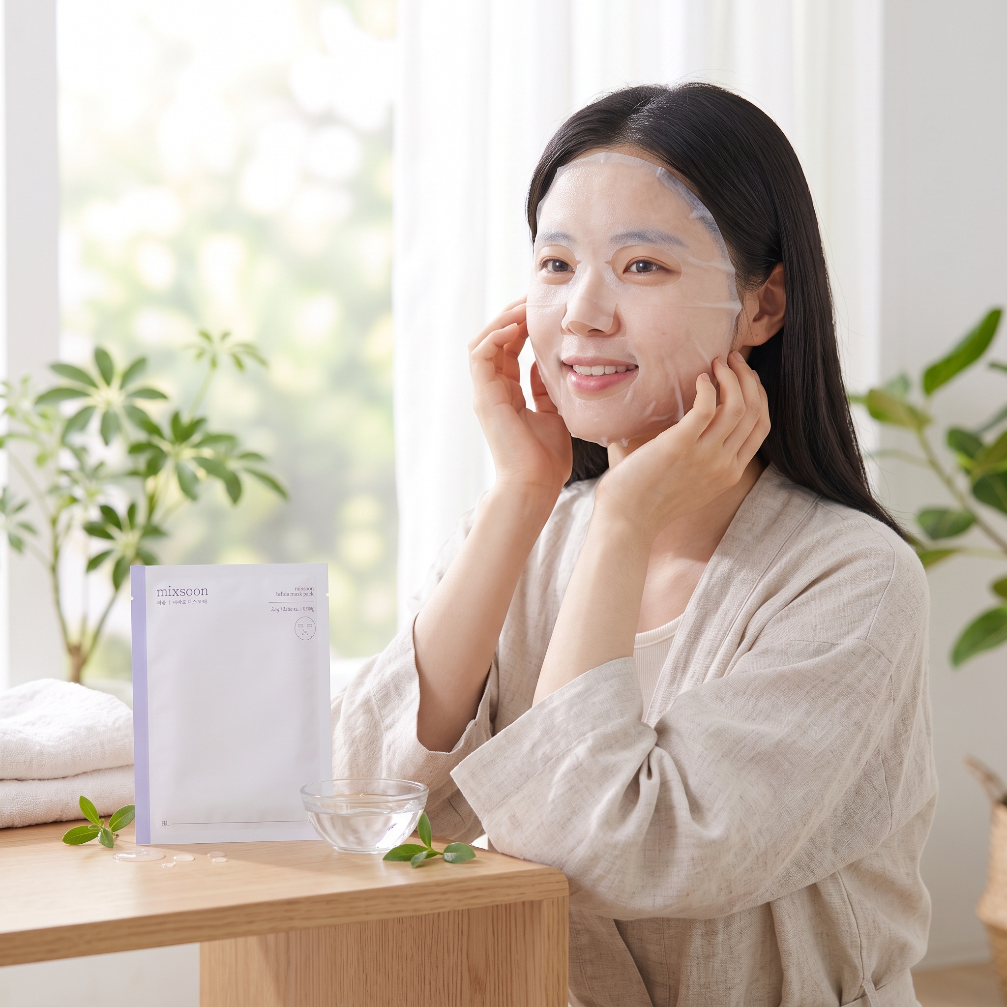 Mascarilla de tela revitalizante con Bifida Ferment Lysate y Lactobacillus Ferment, fermentos probióticos que ayudan a fortalecer la barrera cutánea y a que la piel esté menos reactiva frente al estrés externo. Su esencia, liviana y transparente, suma pantenol, alantoína e hialuronato de sodio para calmar, retener la humedad y dejar la piel más elástica y rellena. La lámina ultraadherente se ajusta al rostro sin moverse y entrega la esencia en profundidad. Es ideal como tratamiento de rescate para piel seca, cansada o debilitada.