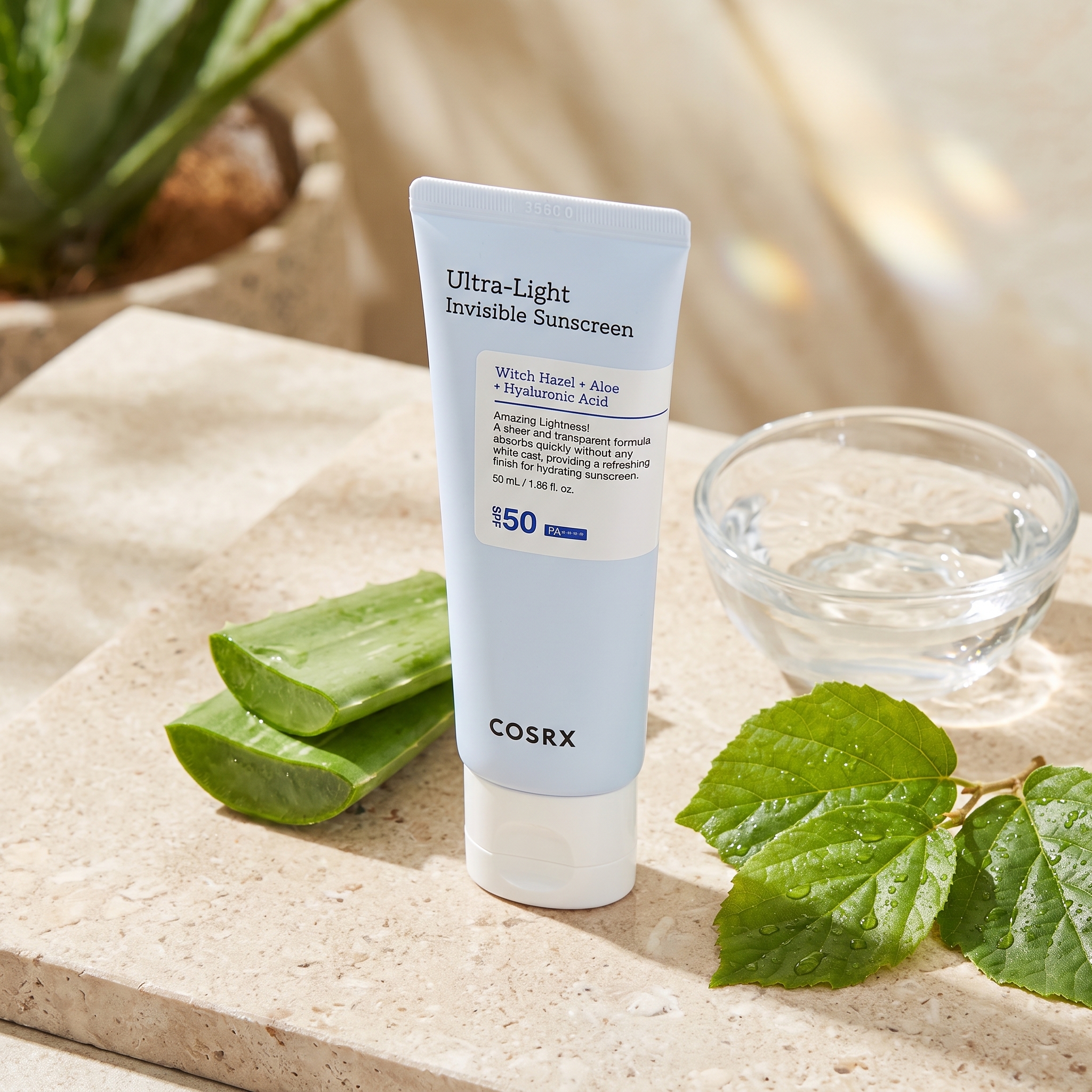 COSRX Ultra-Light Invisible Sunscreen SPF50+ PA++++ 50 ml | Protector Solar Facial Invisible con Niacinamida