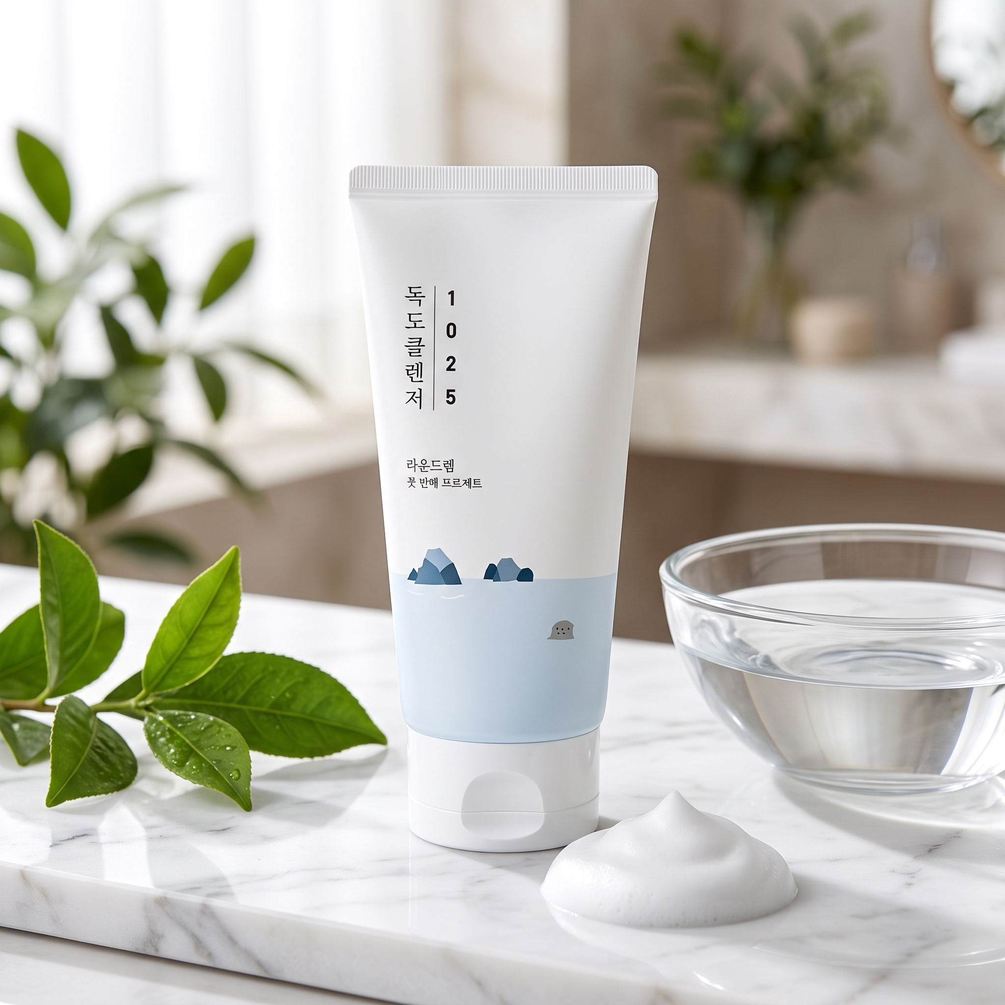 ROUND LAB 1025 Dokdo Cleanser 150 ml | Limpiador Facial Suave de pH Bajo con Agua de Mar Profunda y Ceramida
