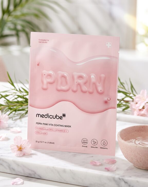 Mascarilla de tela de la línea PDRN Pink con una lámina fina que se adhiere al rostro y está embebida en una esencia concentrada con PDRN de salmón (Sodium DNA), vitamina B12 (la "vitamina rosa" que le da su color) y colágeno soluble. Suma niacinamida y vitamina C para aportar luminosidad y ayudar a emparejar el tono, y ácido hialurónico, glicerina y alantoína para hidratar y calmar. Deja la piel visiblemente más luminosa, suave y jugosa, con un acabado fresco y sin sensación pesada. Es ideal para una recuperación rápida o antes de un evento.